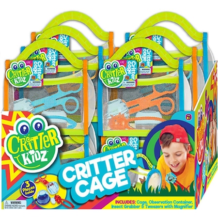 Ja-Ru Ja-Ru Critter Kidz Critter Cage Assorted 4 pc 5419